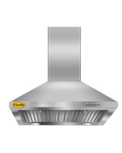 Electric Kitchen Chimney, Pyramid Shape Double Baffle filter Italian Motor 60cm 1100 m3/h -(Alcor SS 1100)